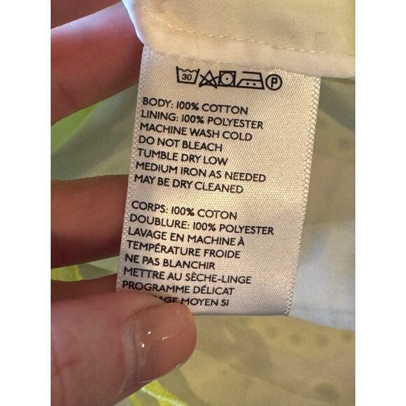 DV Dolce Vita Romper Women Small Yellow Neon Eyelet Lace‎ V Neck Tie Back Shorts - Picture 12 of 12